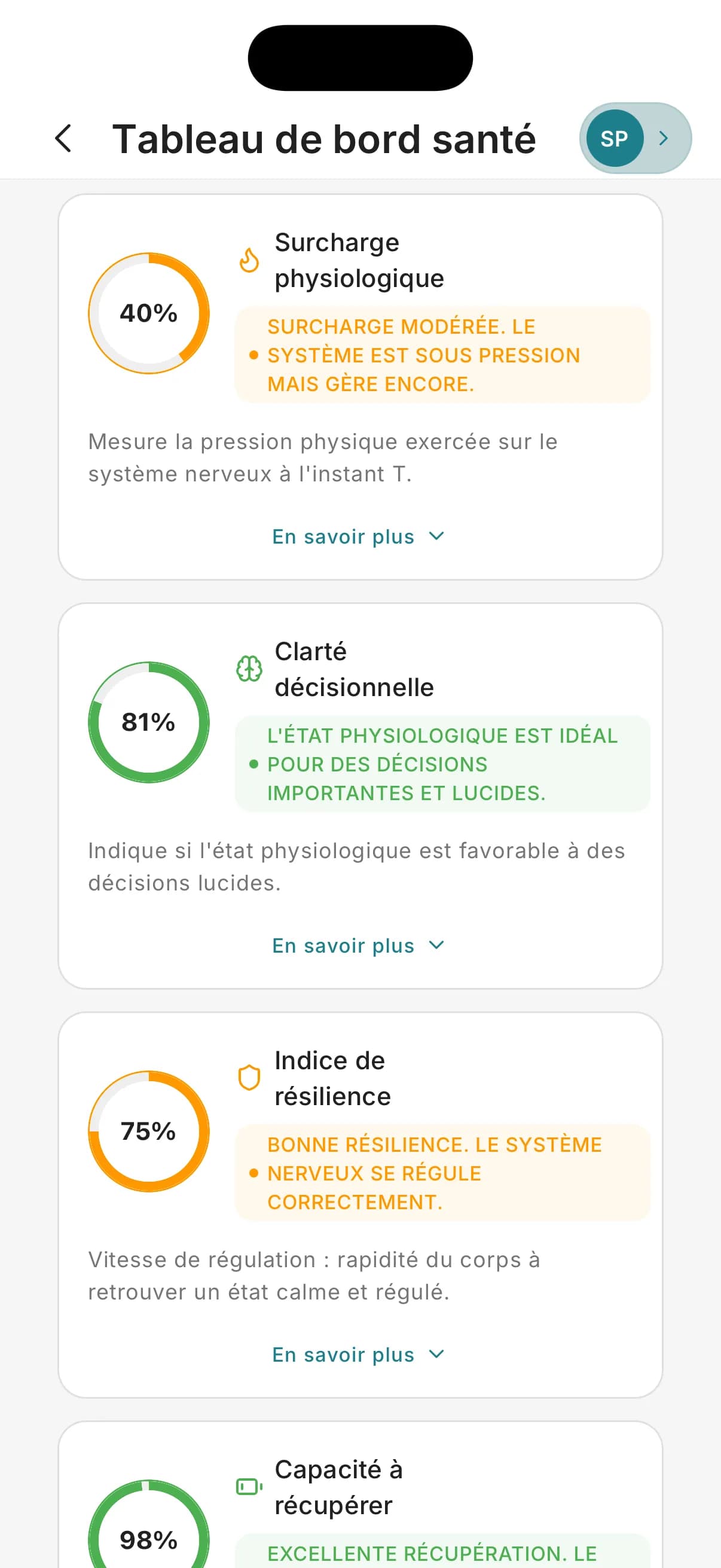 Bilan santé complet screenshot 3