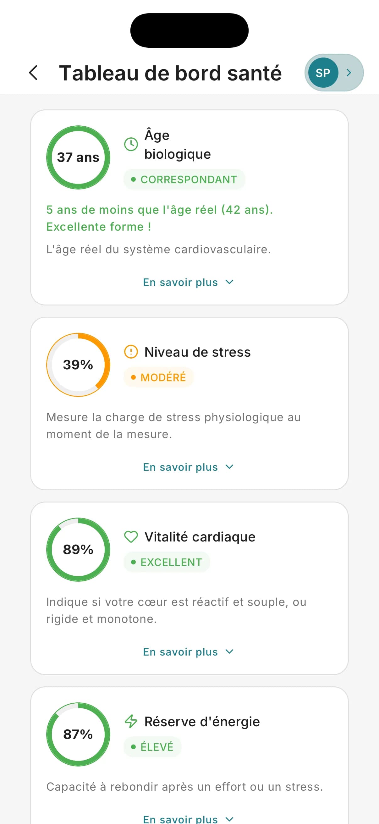 Bilan santé complet screenshot 1